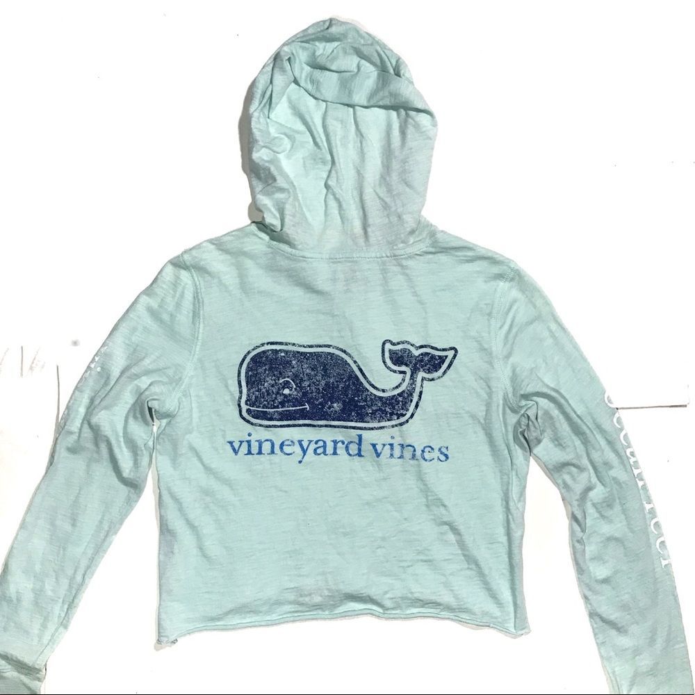 Vineyard Vines long sleeve crop cut off hoodie